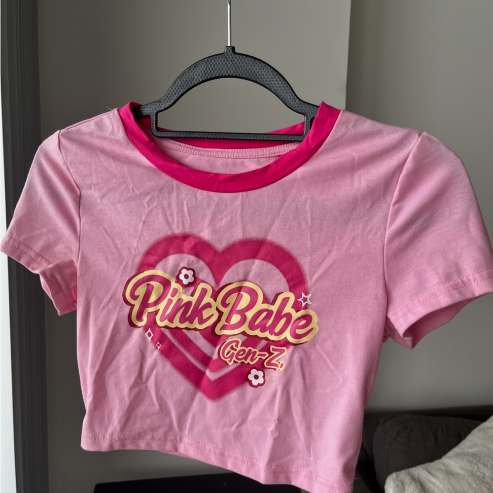 Pink Babe Gen-Z Kids Crop Top